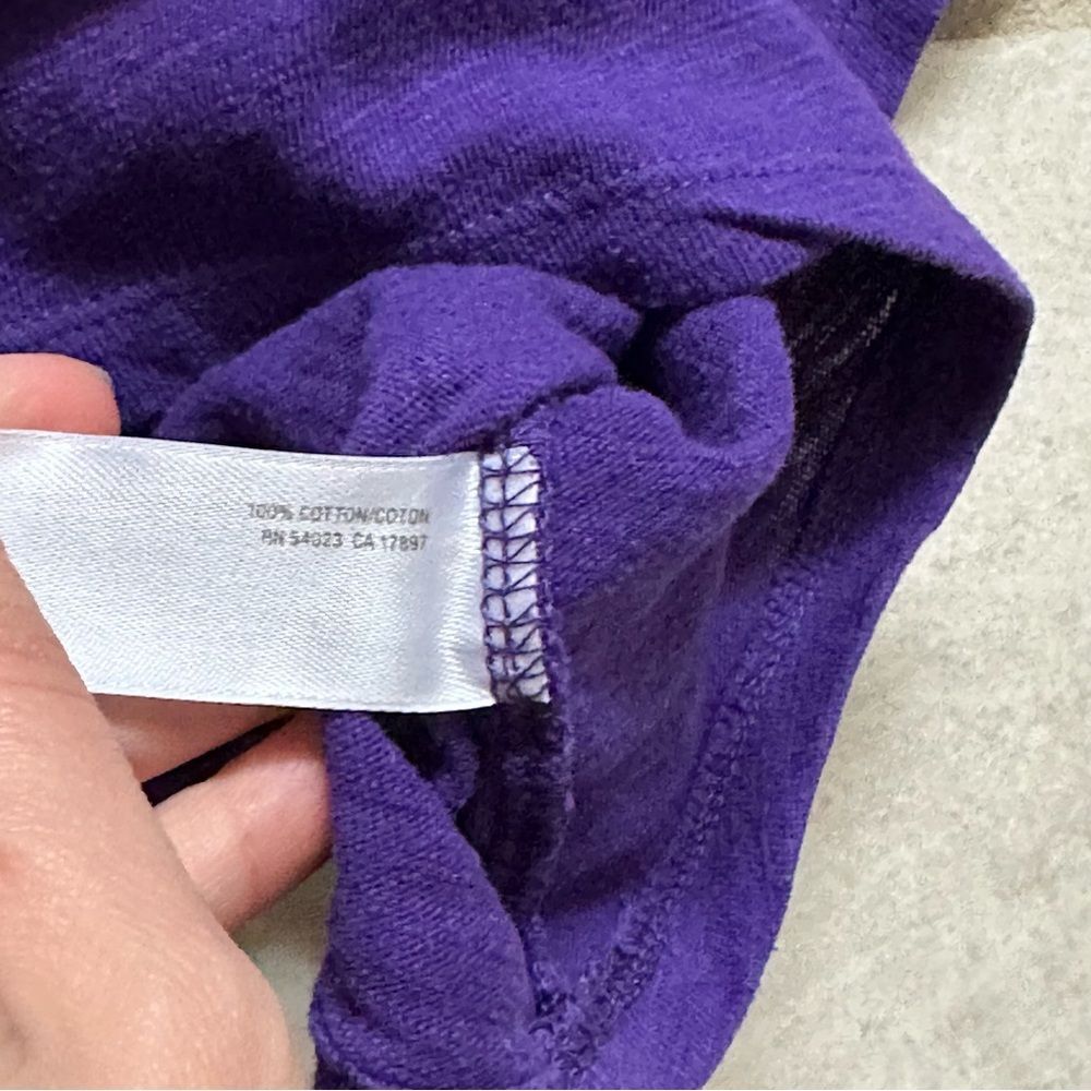 Old Navy Short Sleeve V-Neck Cotton Tees Purple and Turquoise Size M Y2K Lounge - Picture 11 of 14